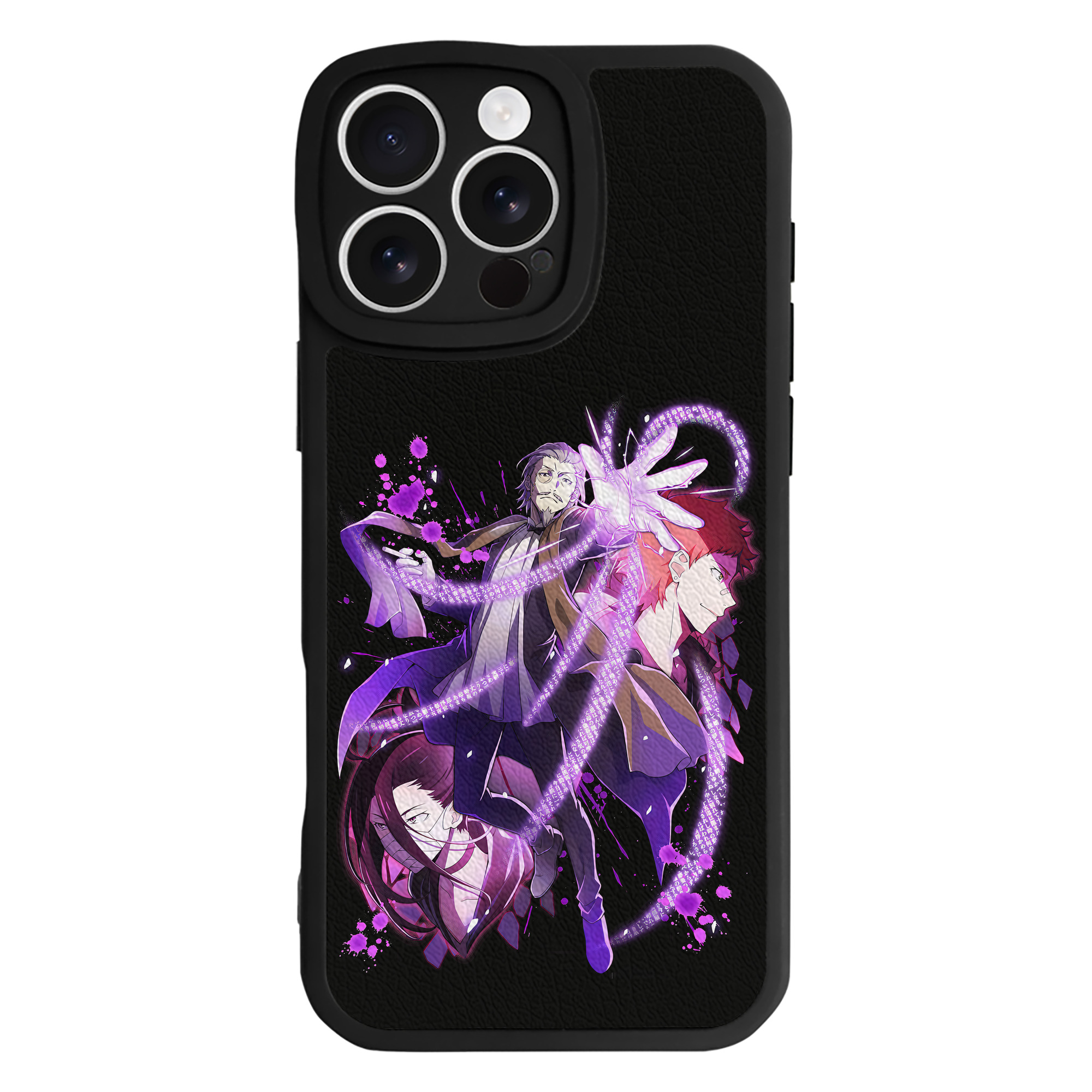 （画像用） 文豪ストレイドッグス Bungo Stray Dogs 【iPhone 16シリーズ対応】シリコンスマホケース（レザー調） 材質：シリコン